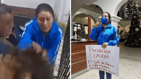 La saxofonista María Elena y su hermana golpean a una mujer en Oaxaca