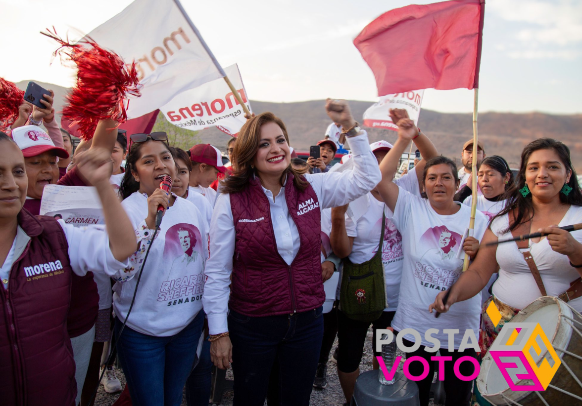 Alma Alcaraz, candidata de Morena en Guanajuato, inicia campaña con promesas de cambio en municipios sureños. Foto: Cortesía