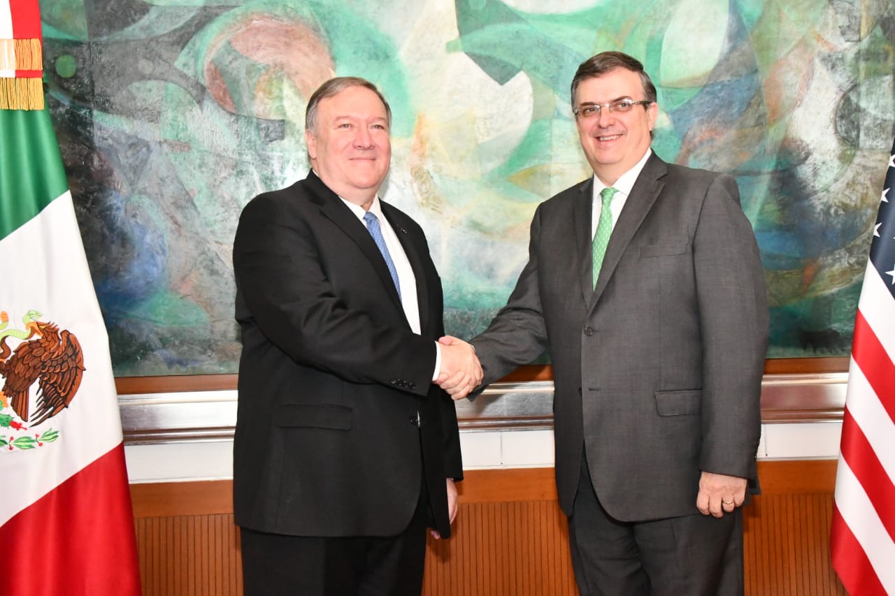 Michael R. Pompeo y Marcelo Ebrad