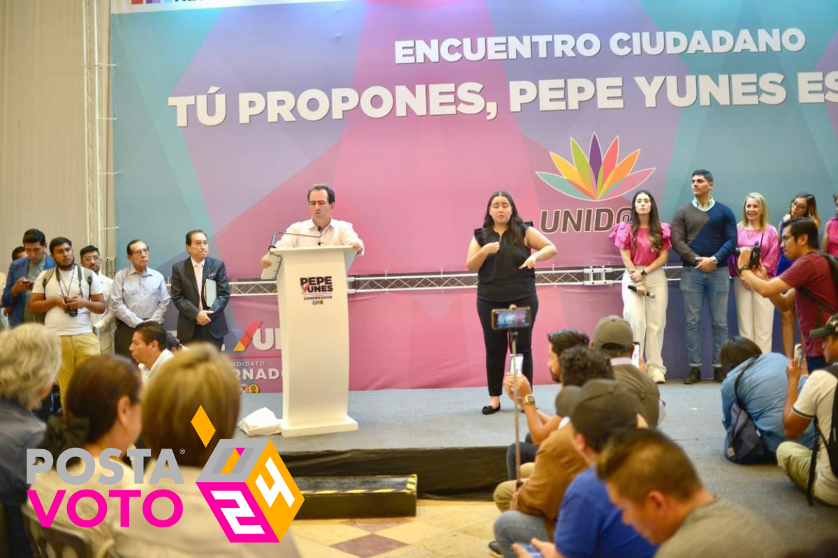 candidato de la Alianza Fuerza y Corazón por Veracruz; José Yunes Zorrilla.