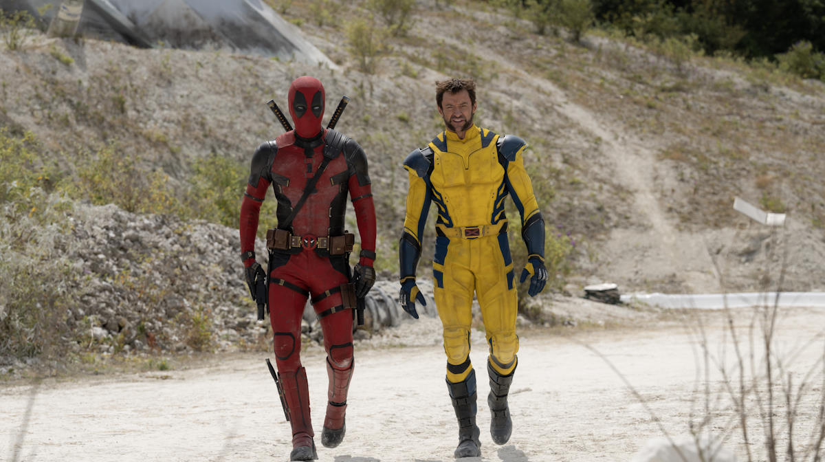 Ryan Reynolds como Deadpool y Hugh Jackman como Wolverine en la filmación de Deadpool 3. Foto: Marvel Studios