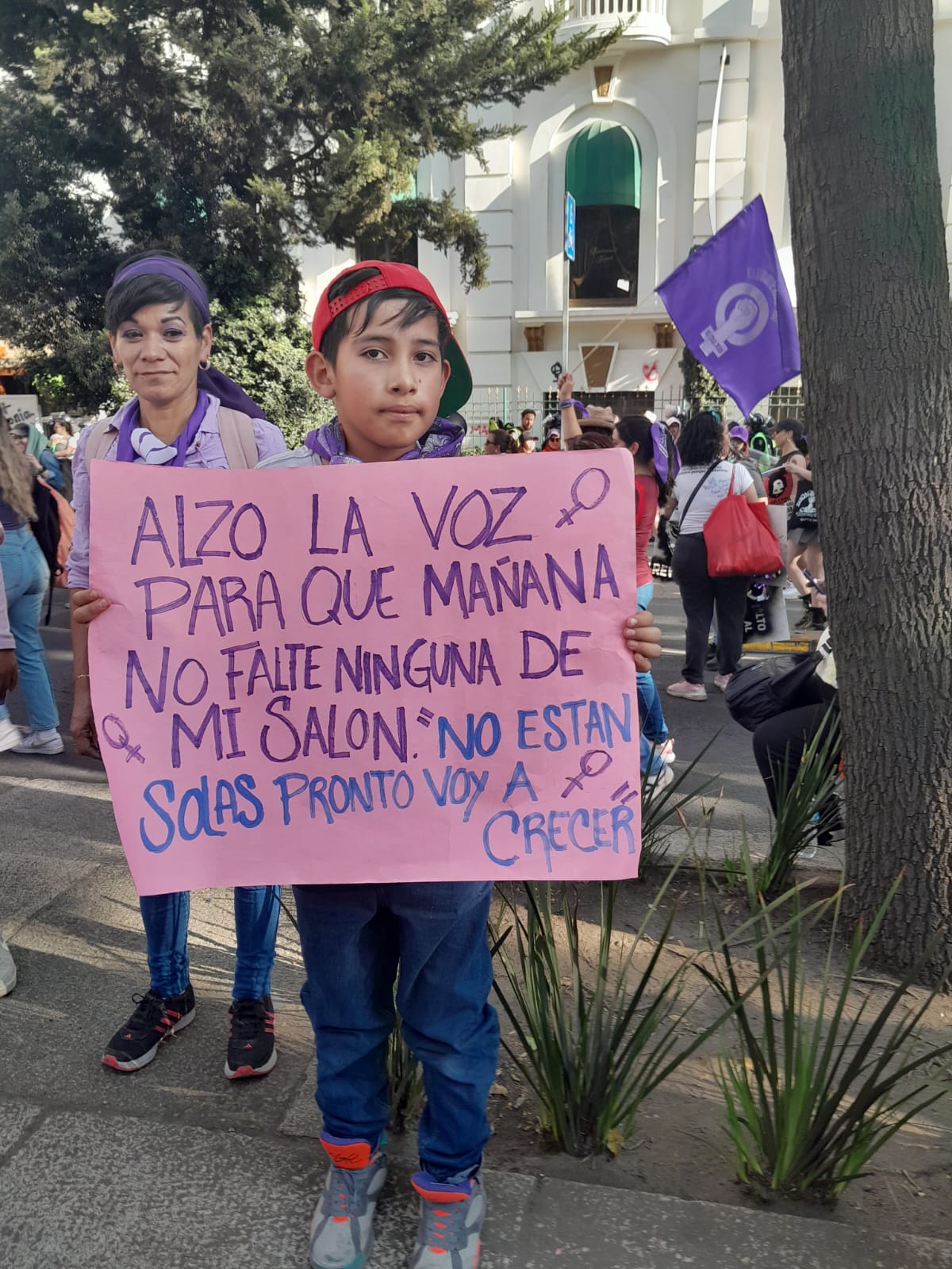 No importa el género ni la edad para exigir justicia, igualdad y respeto para las mujeres. (FOTO: Fernanda Sánchez/ Posta México)