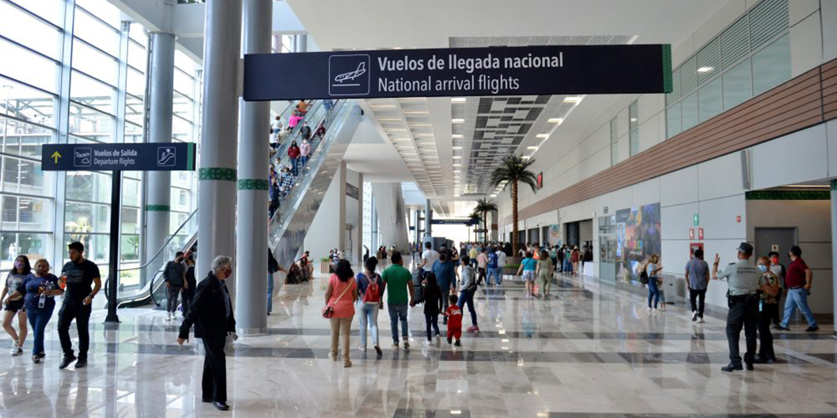 Vuelos llegada nacional. Foto tomada de: "X" (Twitter) @AeropuertosMX