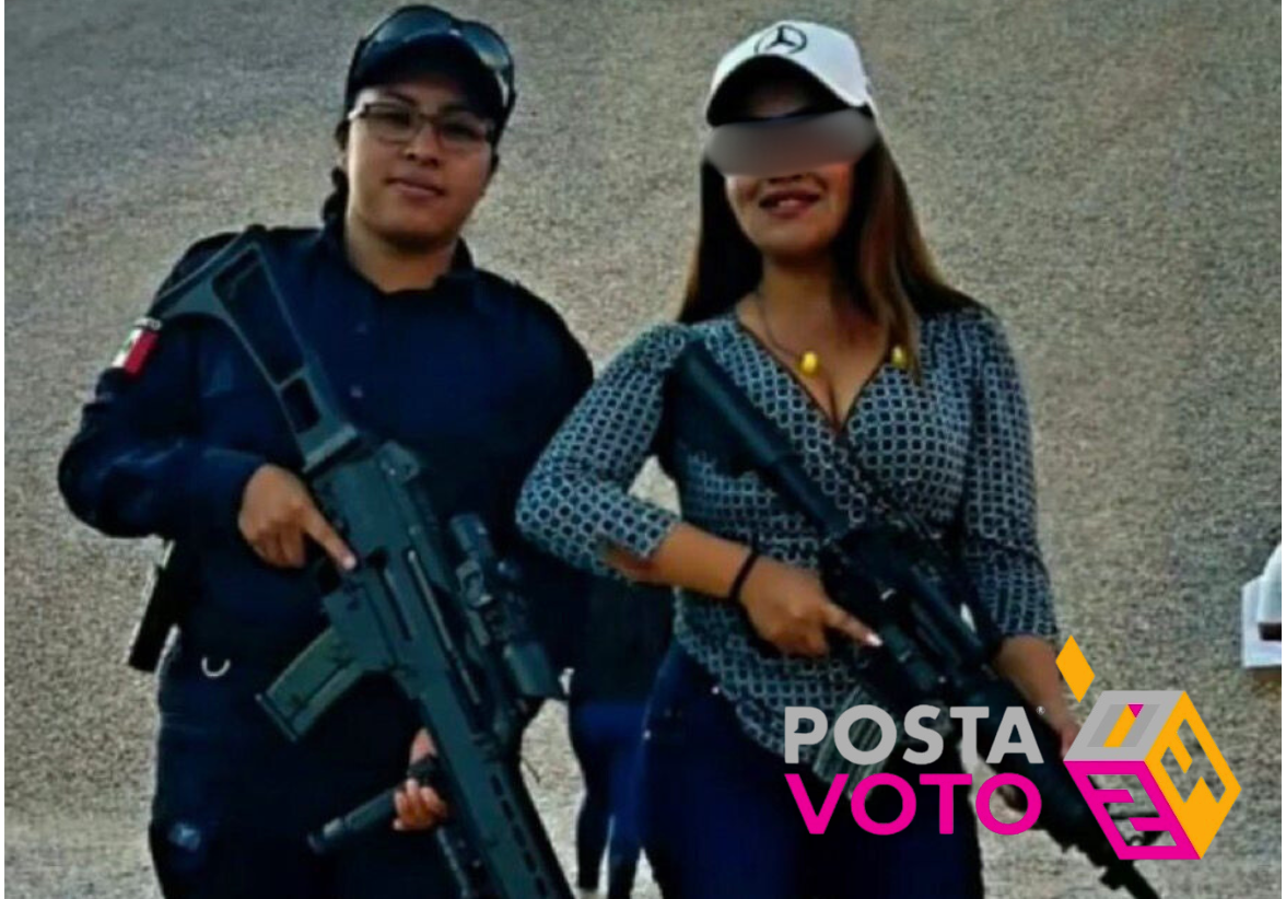 Tania Félix N, candidata suplente por PAN, PRI y PRD, fue arrestada en operativo en la colonia Tres Cruces de Puebla por elementos de la Marina y SSP. Foto: Cortesía