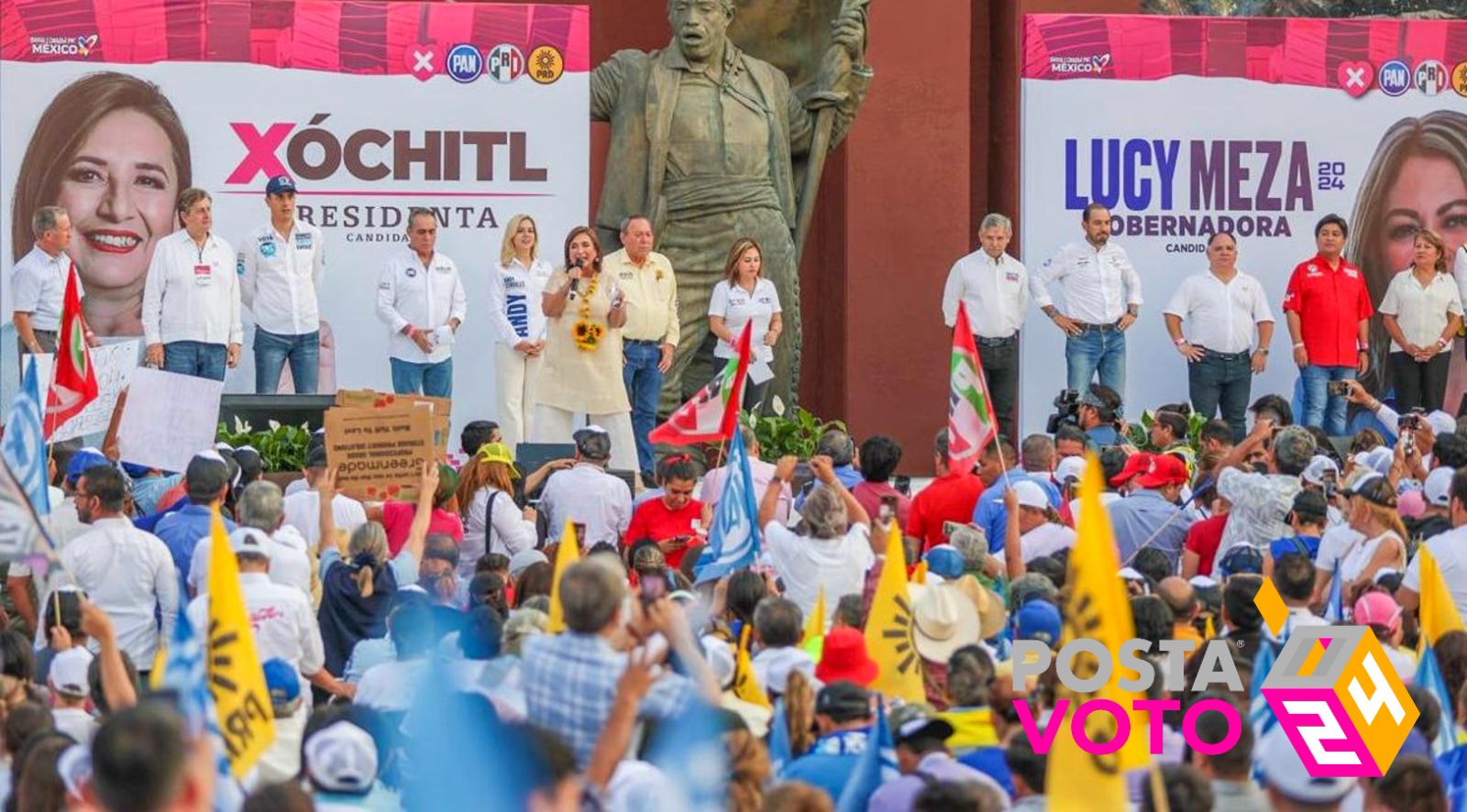 Xóchitl Gálvez en Cuernavaca, Morelos. Foto tomada de: POSTA