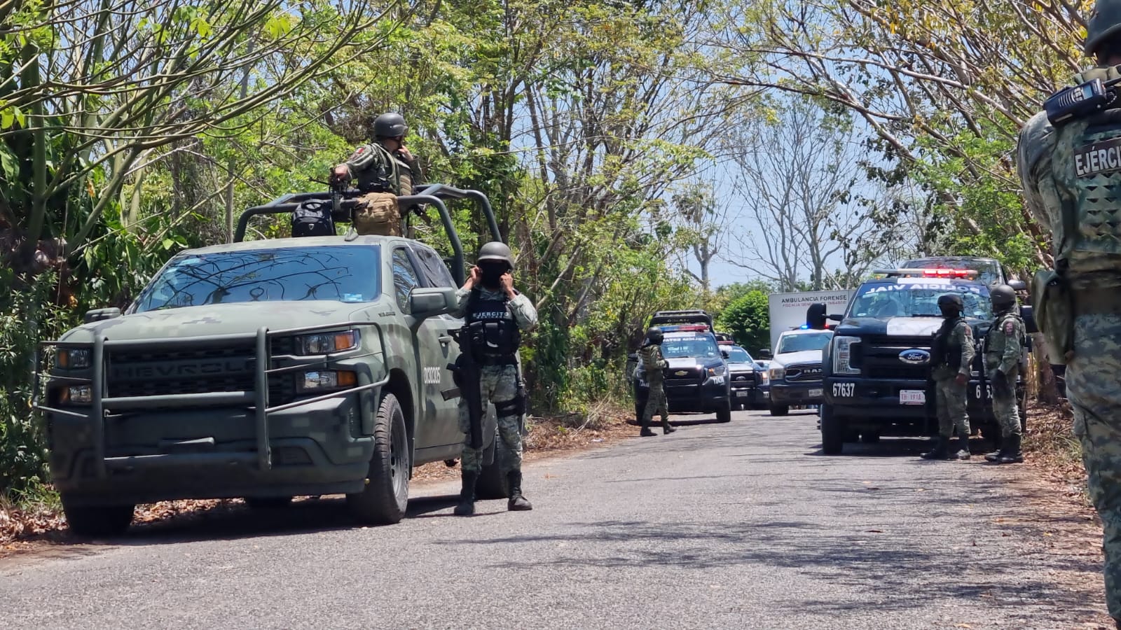 Ejército en ranchería San Marcos del municipio de Jalapa. Foto tomada de: POSTA